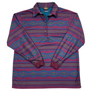 Vintage 90's REI Aztec Snap Fleece Polartec Pullover Men's Size M USA Made